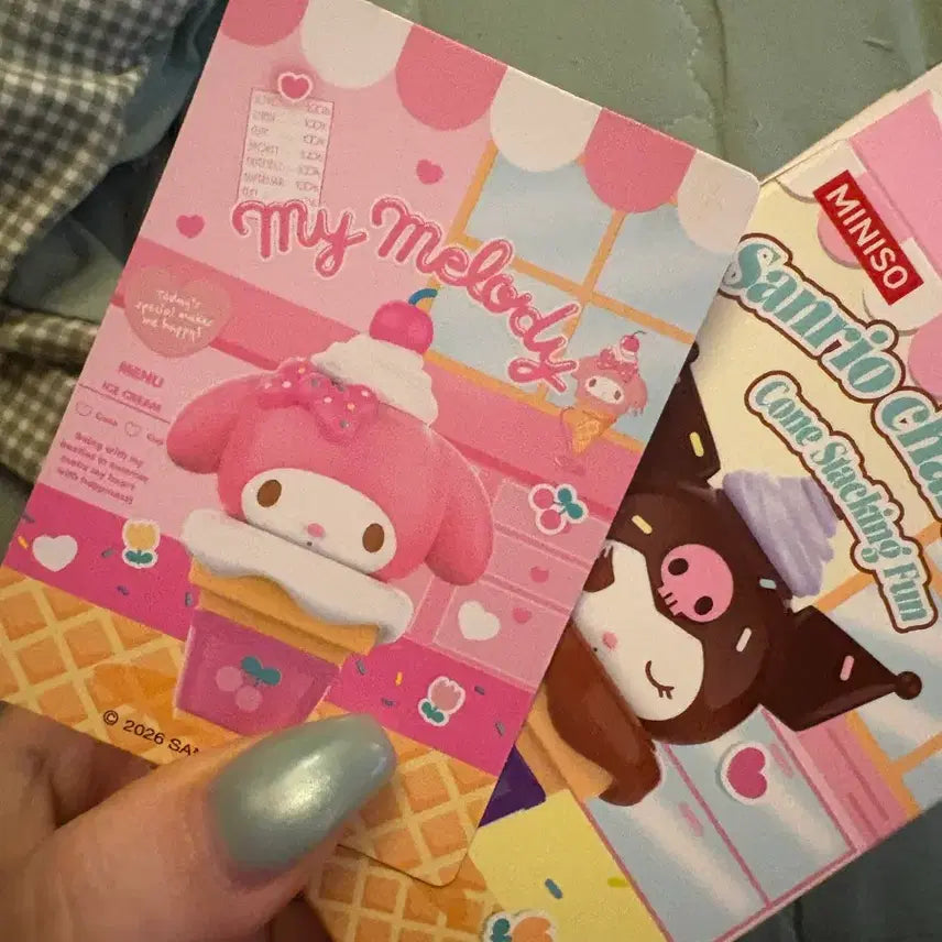 [BUNJANG] Miniso Sanrio My Melody Ice Cream Stacking Figure / 미니소 산리오 아이스크림스태킹 콘쌓기 피규어 마이멜로디 판매