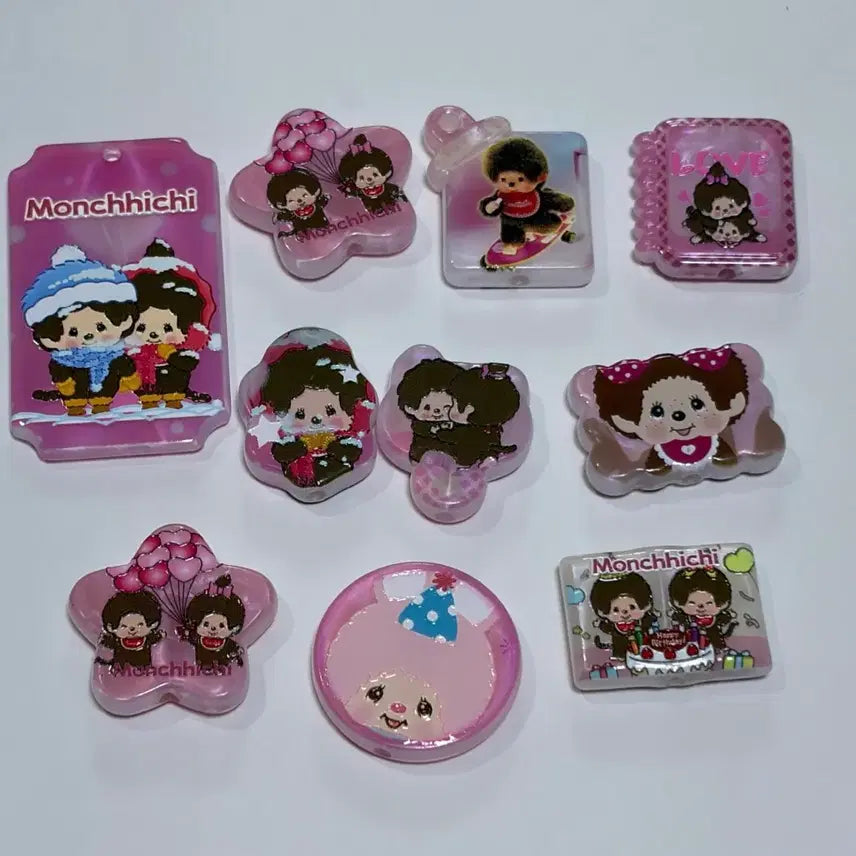 [BUNJANG] Monchhichi Bead Pendant Set / 몬치치 비즈 펜던트 세트