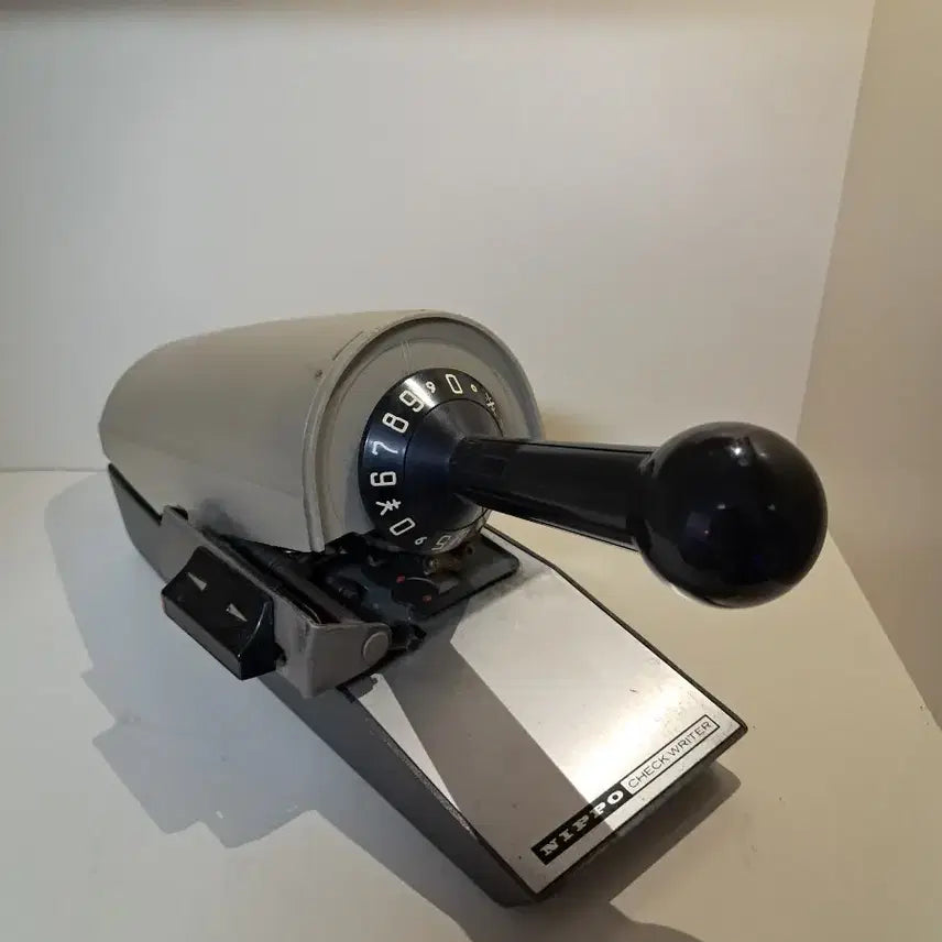[BUNJANG] NIPPO Manual Check Writer Vintage Japanese Embosser / NIPPO CHECK WRITER 수동 체크라이터 빈티지 일본제 인자기
