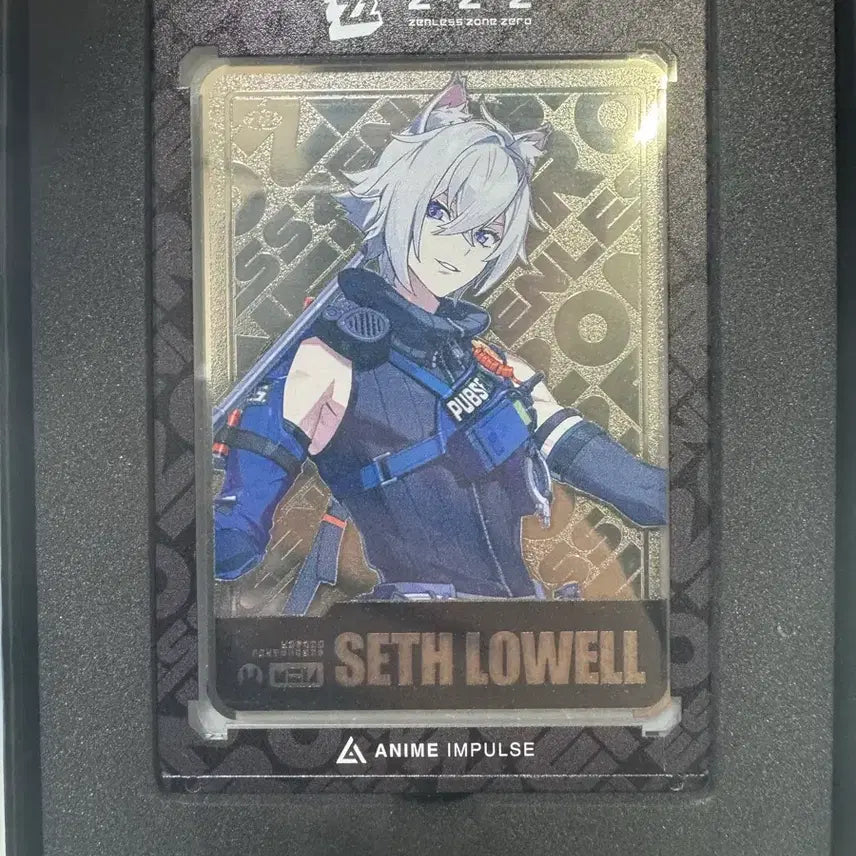 [BUNJANG] Zenless Zone Zero Official Limited Edition Metallic Card - Silver (Seth Lowell) / 젠레스 존 제로 정품 한정판 메탈릭 카드 - Anime impulse [Silver] 세스 로웰