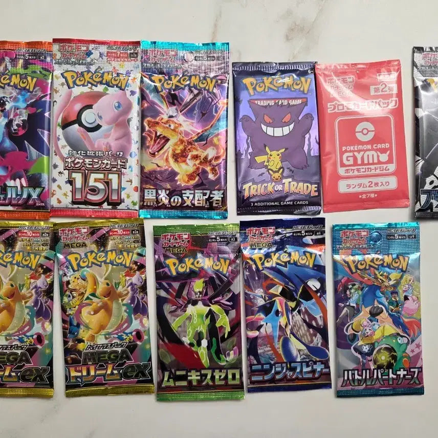 [BUNJANG] Pokemon Trading Card Game Japanese Unsealed Packs Bundle Set (11 Types) / (일본판) 포켓몬 카드 미개봉 팩 11종 일괄