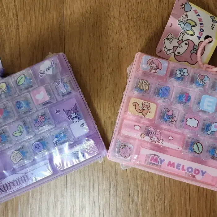 [BUNJANG] Kuromi My Melody Keycap Set - 2 Sets / 쿠로미 마이멜로디 키캡 2세트