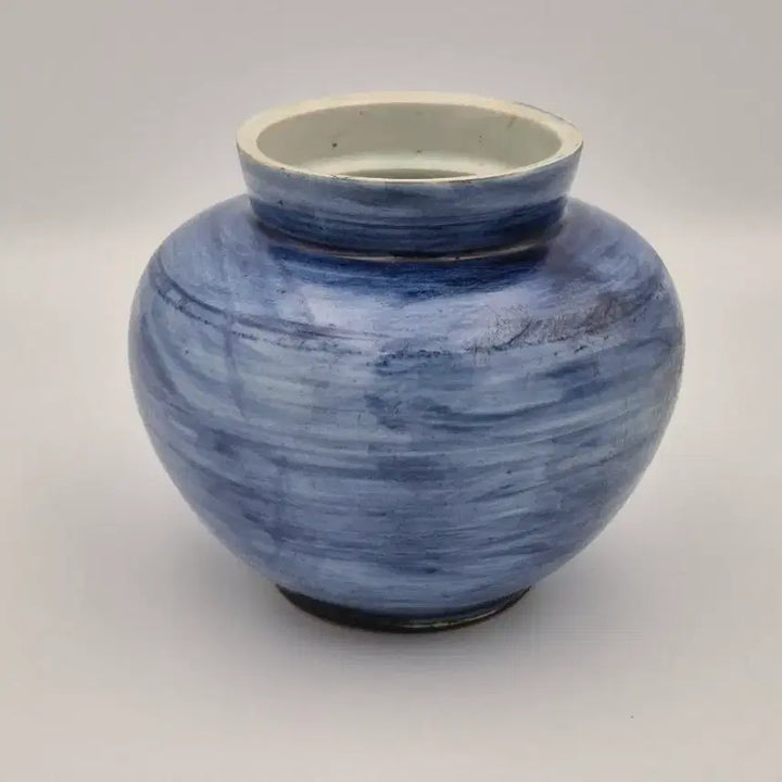 [BUNJANG] Joseon Dynasty Blue-Glazed Celadon Tea Jar / 조선 청채호 청화백자 항아리 차호