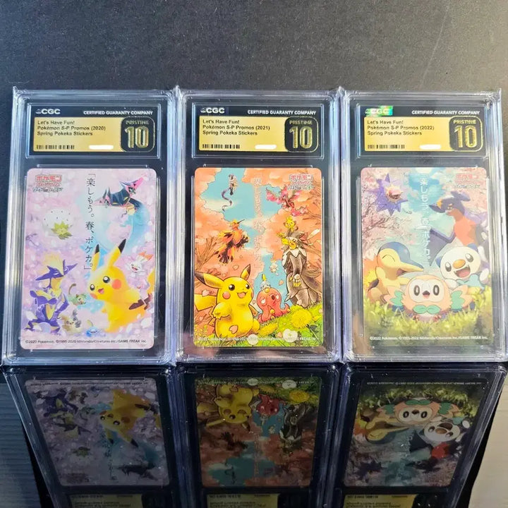 [BUNJANG] Pokemon Spring Pokeka Sticker CGC 10 Pristine Set / 포켓몬 봄 포케카 스티커 CGC 10 Pristine