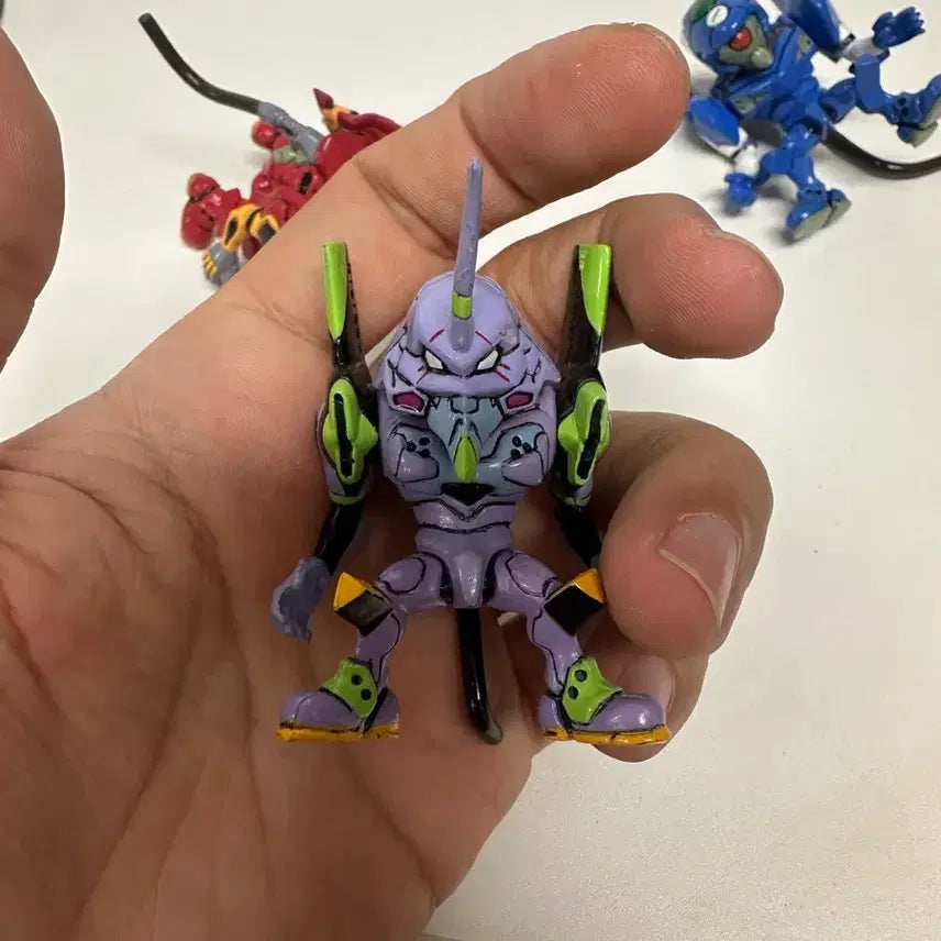 [BUNJANG] Evangelion TV Series Unit-00, Unit-01, Unit-02 Mini SD Figures / 에반게리온 TV 판 영호기 초호기 2호기 미니 피규어