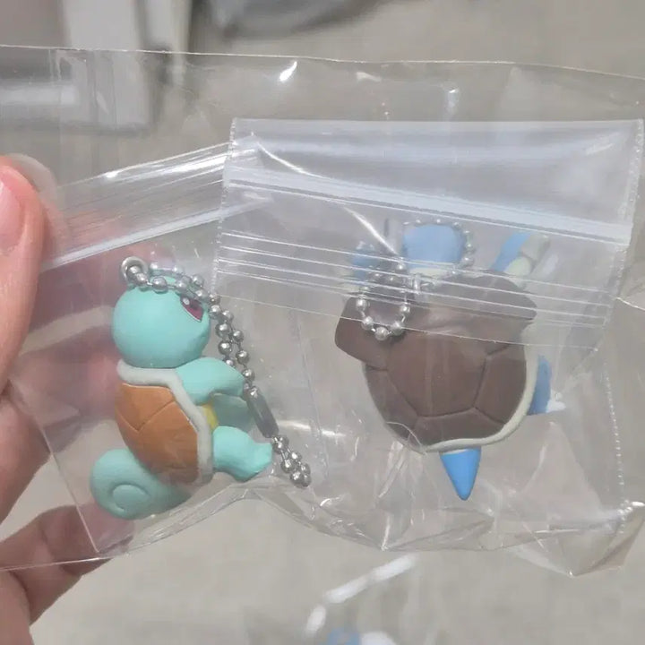 [BUNJANG] Pokemon Figure Gacha Keychain Squirtle Evolution Set / 포켓몬 피규어 가챠 키링 거북왕 진화세트