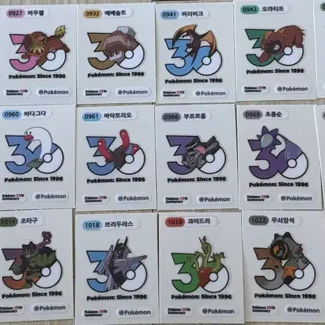[BUNJANG] Pokemon 30th Anniversary Logo Sticker Collection / 포켓몬 신상 로고띠부씰 30주년