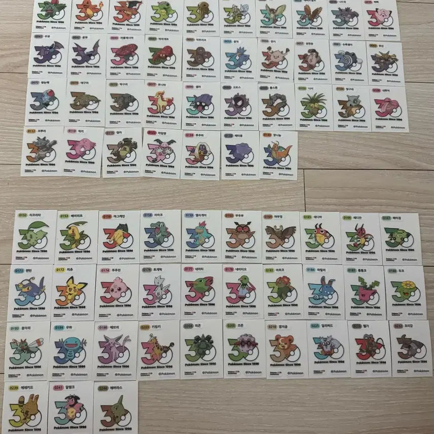 [BUNJANG] Pokemon 30th Anniversary Logo Sticker Collection / 포켓몬 신상 로고띠부씰 30주년