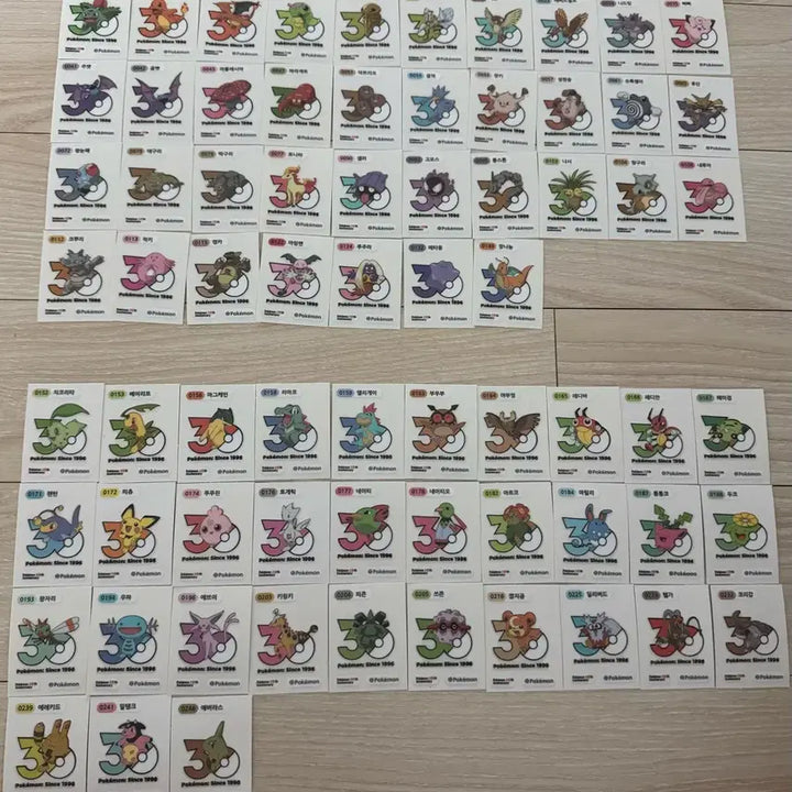 [BUNJANG] Pokemon 30th Anniversary Logo Sticker Collection / 포켓몬 신상 로고띠부씰 30주년