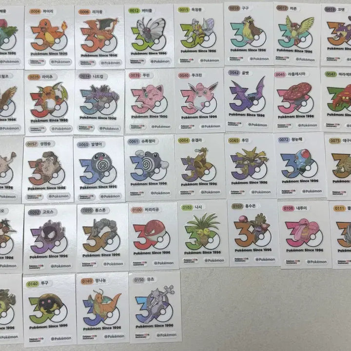 [BUNJANG] Pokemon 30th Anniversary Logo Sticker Collection / 포켓몬 신상 로고띠부씰 30주년