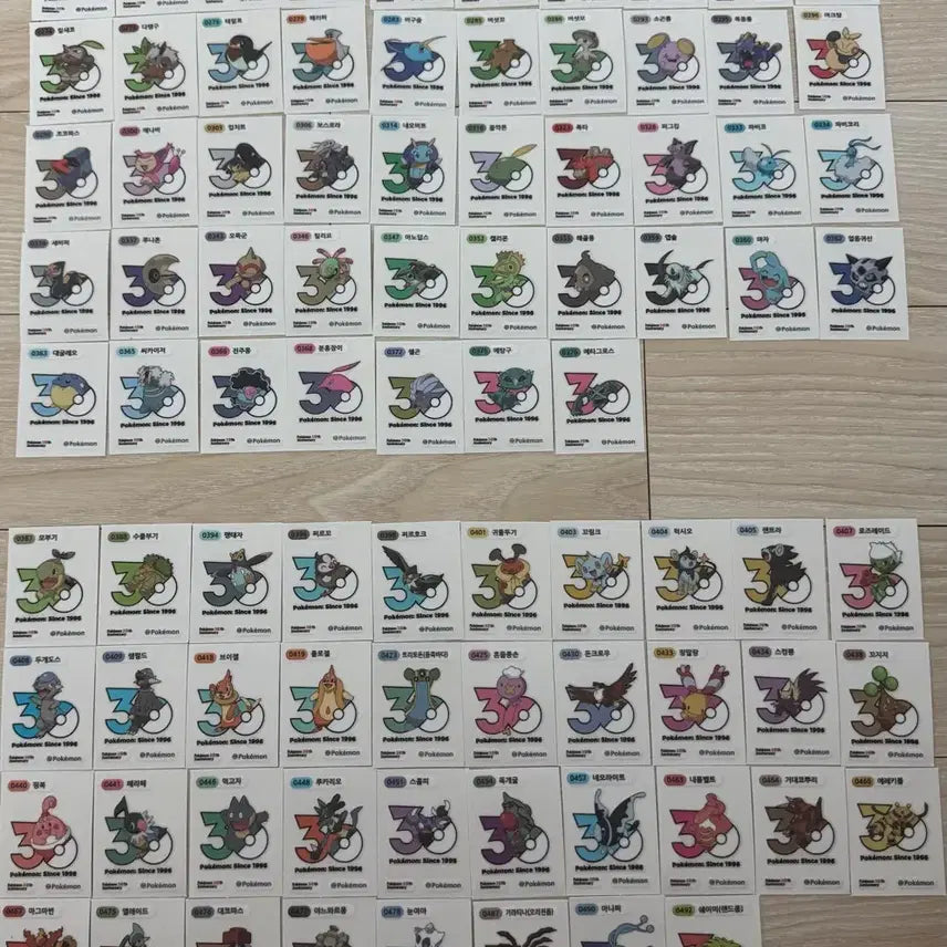 [BUNJANG] Pokemon 30th Anniversary Logo Sticker Collection / 포켓몬 신상 로고띠부씰 30주년