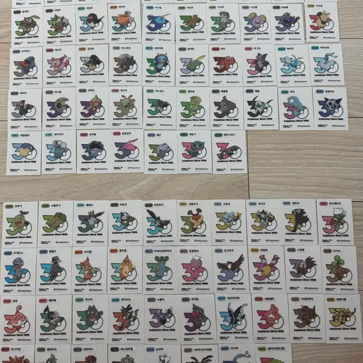 [BUNJANG] Pokemon 30th Anniversary Logo Sticker Collection / 포켓몬 신상 로고띠부씰 30주년