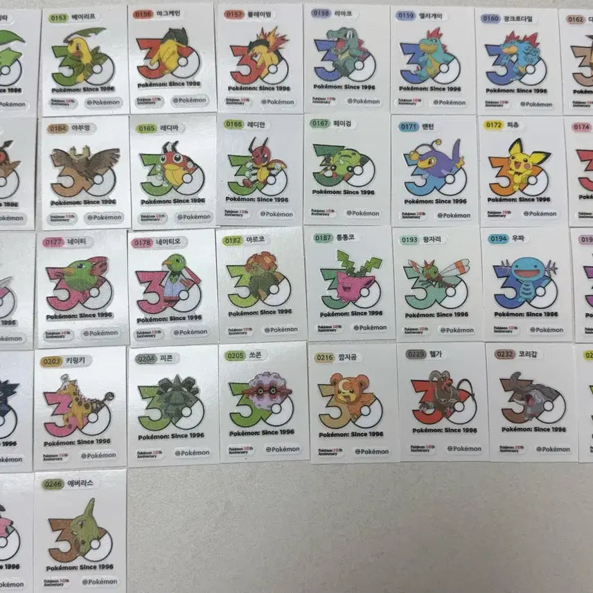 [BUNJANG] Pokemon 30th Anniversary Logo Sticker Collection / 포켓몬 신상 로고띠부씰 30주년