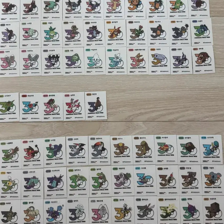 [BUNJANG] Pokemon 30th Anniversary Logo Sticker Collection / 포켓몬 신상 로고띠부씰 30주년