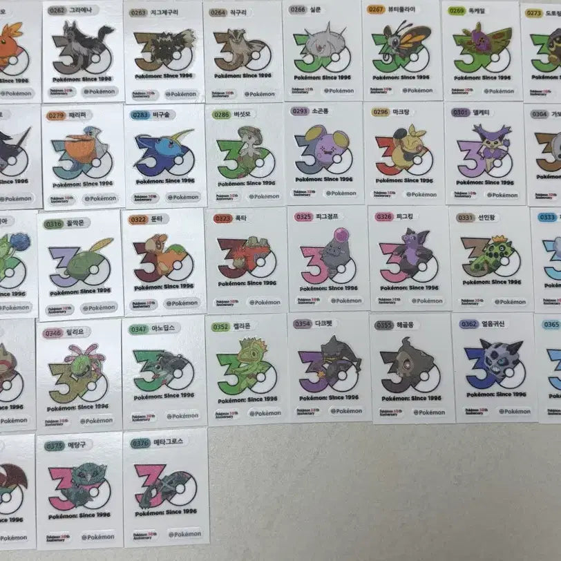 [BUNJANG] Pokemon 30th Anniversary Logo Sticker Collection / 포켓몬 신상 로고띠부씰 30주년