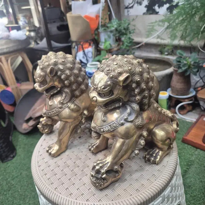 [BUNJANG] Bronze Pair of Haetae Statues / 귀한동제품 해태한쌍