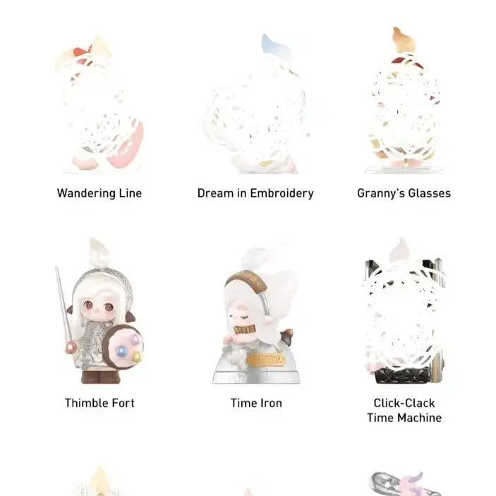 [BUNJANG] Pop Mart Chaca Hand-Stitched Series Figures Bundle Set (4 Types) / 팝마트 차카 한 땀 한땀 시리즈 피규어 4종 일괄