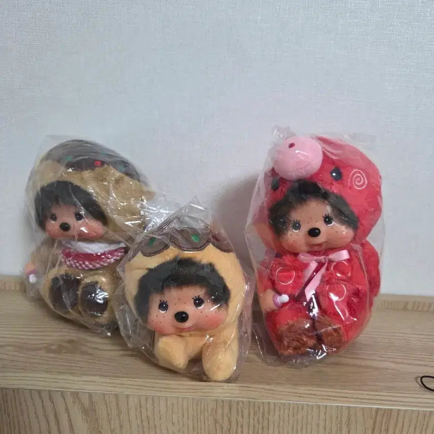 [BUNJANG] Monchhichi Osaka Limited Takoyaki 3-Doll Set / 오사카 한정 타코야키 몬치치 인형 세트 3종 셋트 판매