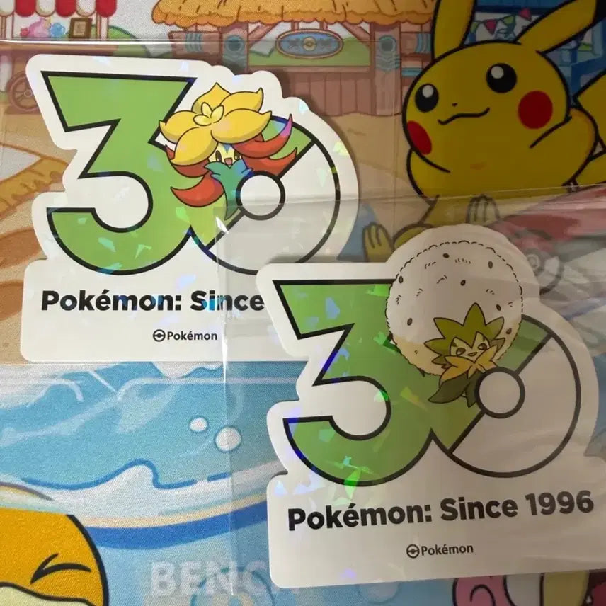 [BUNJANG] Pokemon 30th Anniversary Sticker Bundle Set / 포켓몬스터 30주년 스티커 - 꼬모카, 백솜모카 일괄