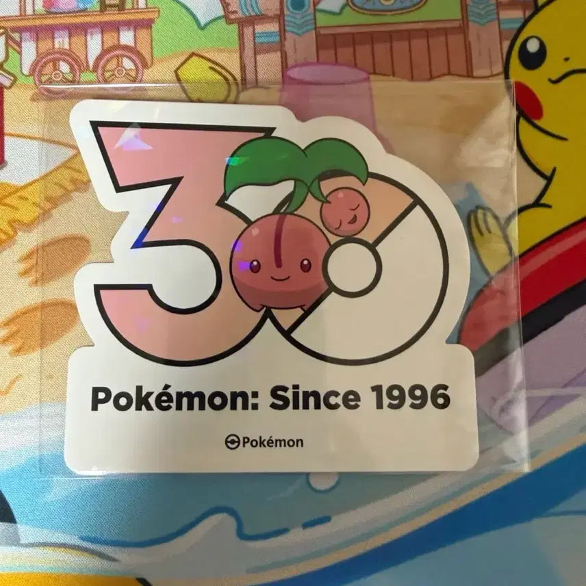 [BUNJANG] Pokemon 30th Anniversary Sticker - Cherubi / 포켓몬스터 30주년 스티커 - 체리버