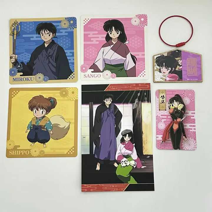 [BUNJANG] Inuyasha Pop-Up Exclusive Keychain and Card Set Bundle / (일괄판매)[이누야샤 팝업]특전,에마 키링,카드