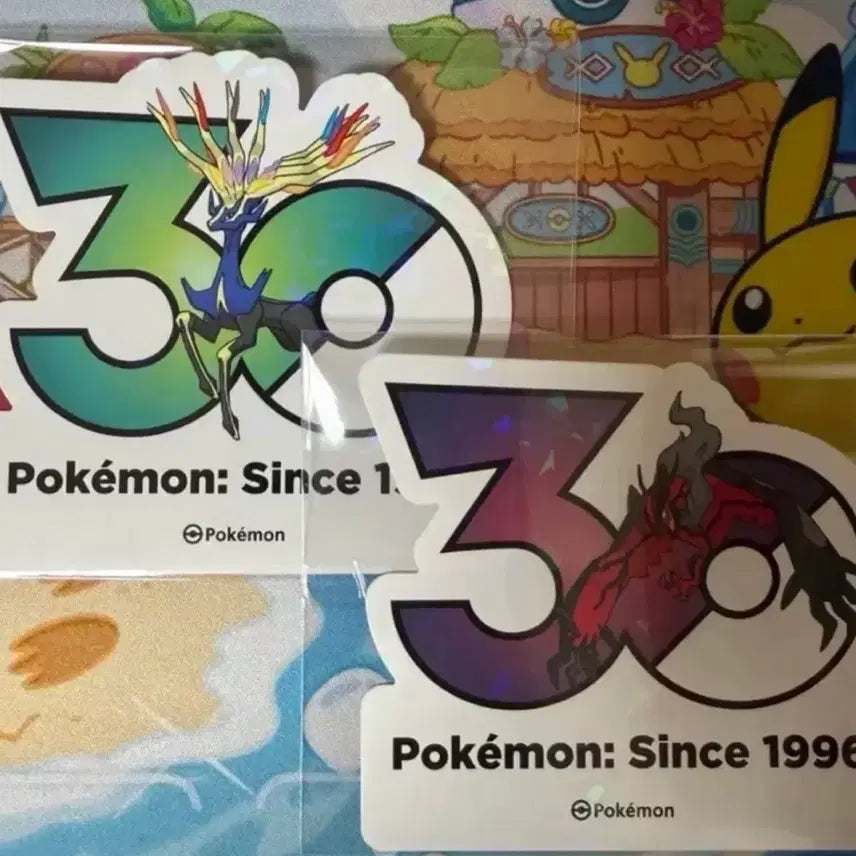 [BUNJANG] Pokemon 30th Anniversary Sticker Bundle - Xerneas, Yveltal / 포켓몬스터 30주년 스티커 - 제르네아스, 이벨타르 일괄