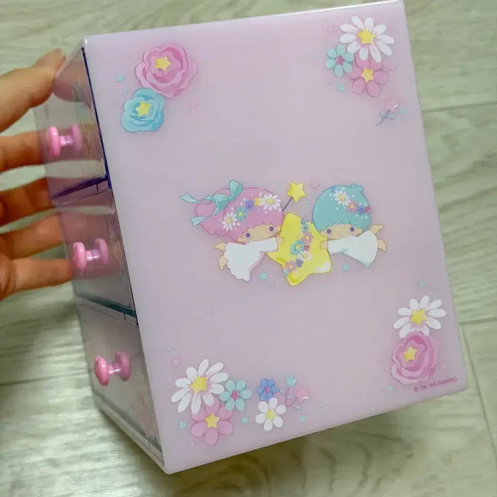 [BUNJANG] 2000 Little Twin Stars 3-Tier Drawer Organizer Chest / 2000 고전 키키라라 리틀트윈스타 3단 서랍 정리함 체스트