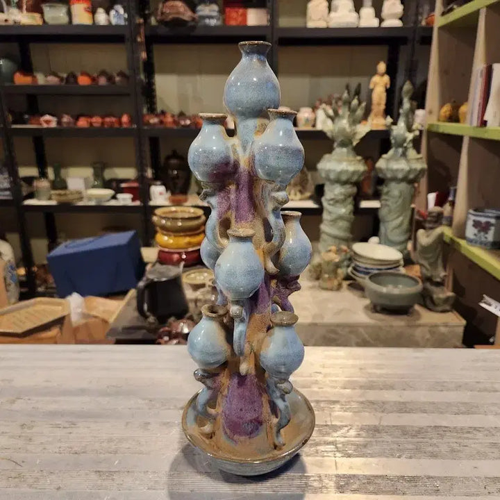[BUNJANG] Chinese Jun Ware Ceramic Vase with Unique &