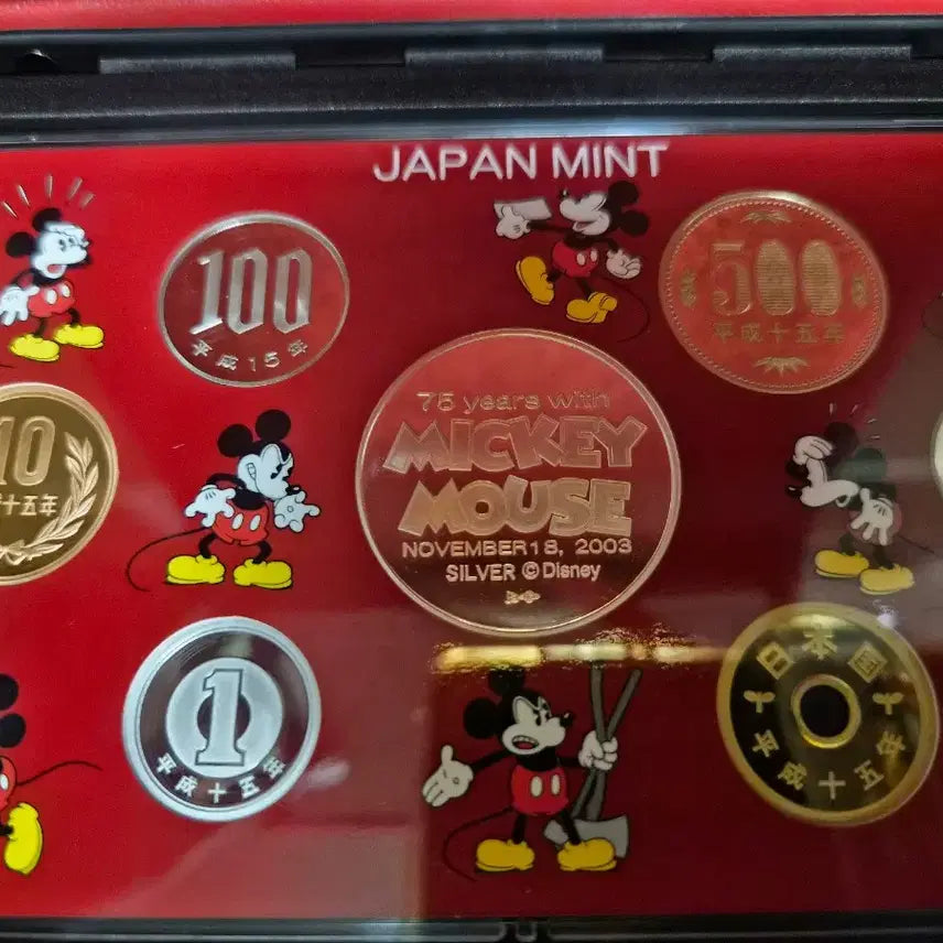 [BUNJANG] Mickey Mouse 75th Anniversary Japanese Coin Set / 미키마우스 75주년 기념 일본 주화세트