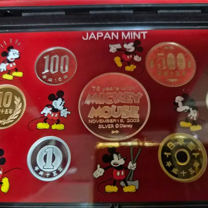 [BUNJANG] Mickey Mouse 75th Anniversary Japanese Coin Set / 미키마우스 75주년 기념 일본 주화세트