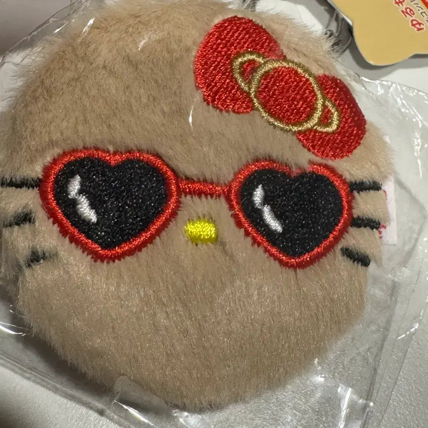 [BUNJANG] Hello Kitty Double Compact Mirror Keychain / 헬로키티 하트 선글라스 더블 컴팩트 미러 손거울 키링