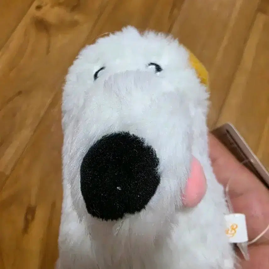 [BUNJANG] White Dog Character Plush Keychain / 흰색 캐릭터 봉제인형 키링 노란귀