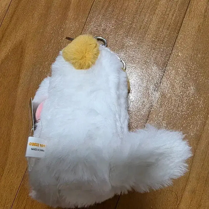 [BUNJANG] White Dog Character Plush Keychain / 흰색 캐릭터 봉제인형 키링 노란귀