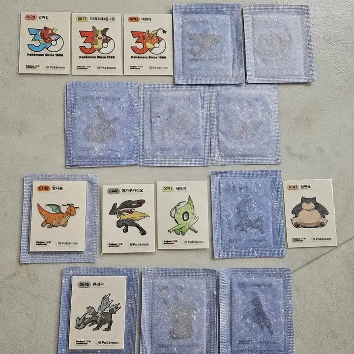 [BUNJANG] Pokemon Artwork &amp; 30th Anniversary Stickers / 포켓몬 아트워크 띠부씰,  30주년 띠부씰,  포켓몬 키링  판매 해요