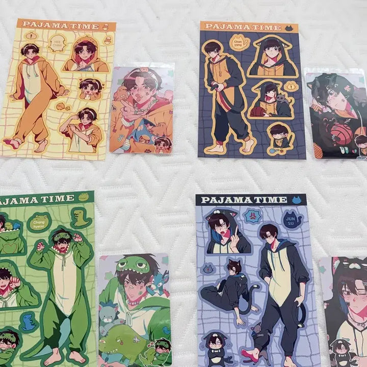 [BUNJANG] Garbage Time Dacknim Pajama Time Sticker Photocard Bundle Set (7 Types) / 가비지타임 닻님 파자마타임 스티커포카 7종 일괄