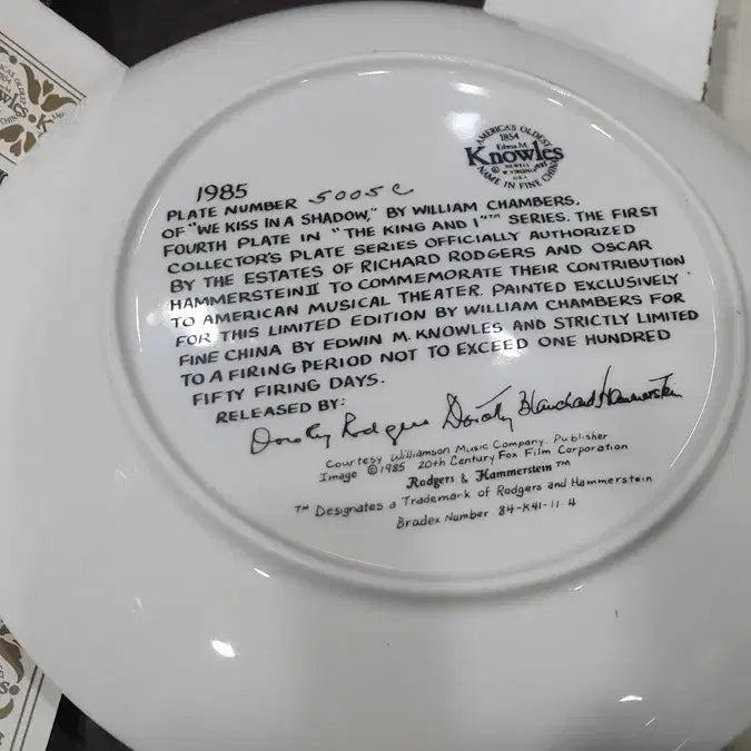[BUNJANG] 1985 Edwin M. Knowles Limited Edition Decorative Plate &