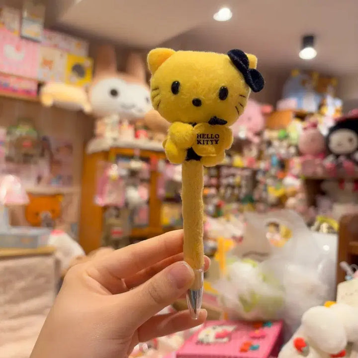 [BUNJANG] Vintage Sanrio Hello Kitty Apple Plush Ballpoint Pen / 고전 산리오 헬로키티 버터 사과 인형 볼펜