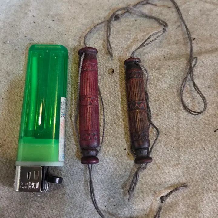 [BUNJANG] Antique Wooden Acupuncture Needle Case Set (2 Pieces) / 100년세월의 나무 침통 2점