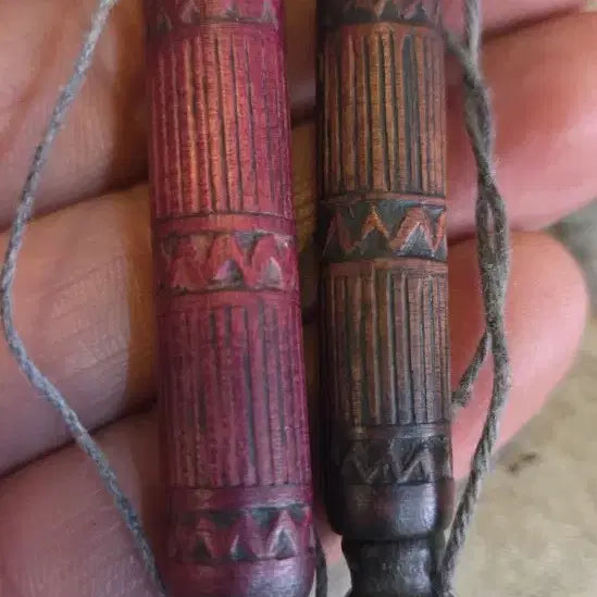 [BUNJANG] Antique Wooden Acupuncture Needle Case Set (2 Pieces) / 100년세월의 나무 침통 2점