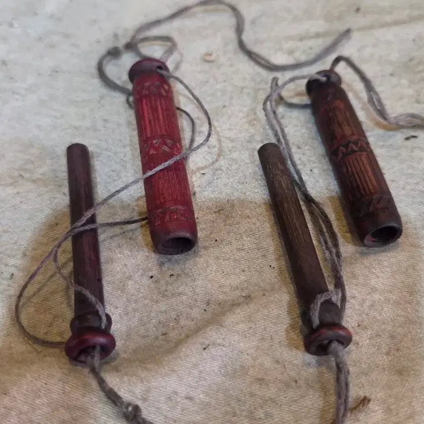 [BUNJANG] Antique Wooden Acupuncture Needle Case Set (2 Pieces) / 100년세월의 나무 침통 2점
