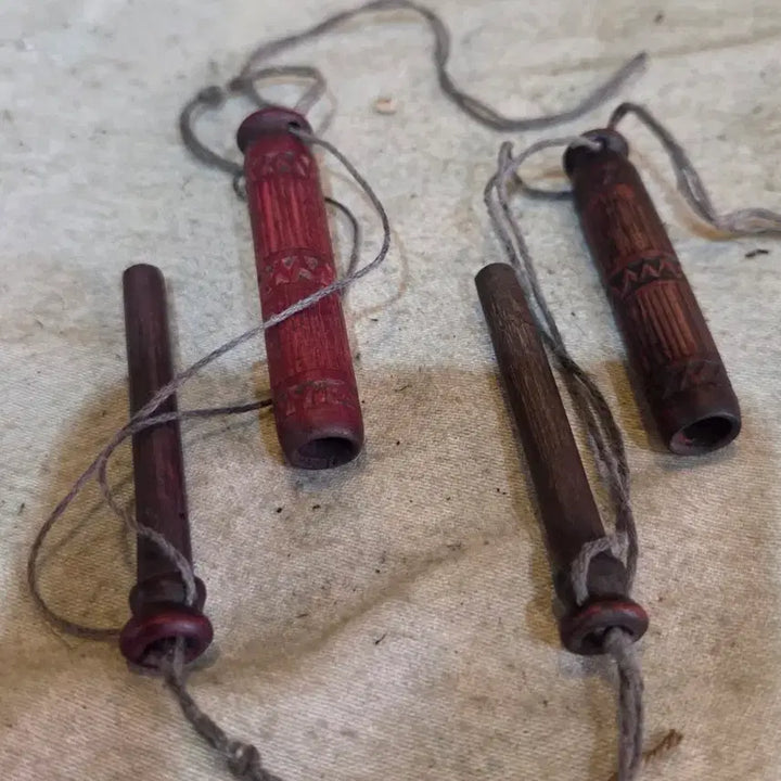 [BUNJANG] Antique Wooden Acupuncture Needle Case Set (2 Pieces) / 100년세월의 나무 침통 2점