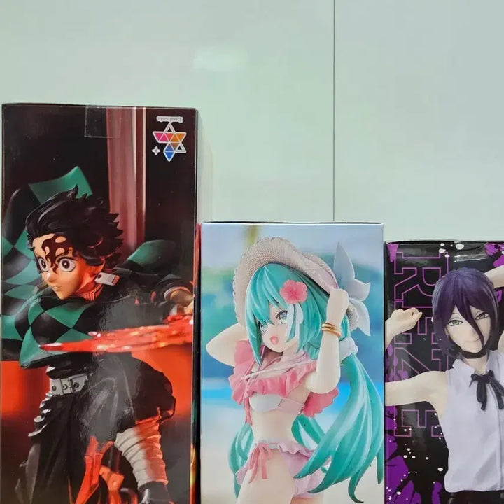 [BUNJANG] Hatsune Miku, Tanjiro, Nezuko Figure 3-Set / 하츠네 미쿠, 탄지로, 레제 피규어 3종 세트