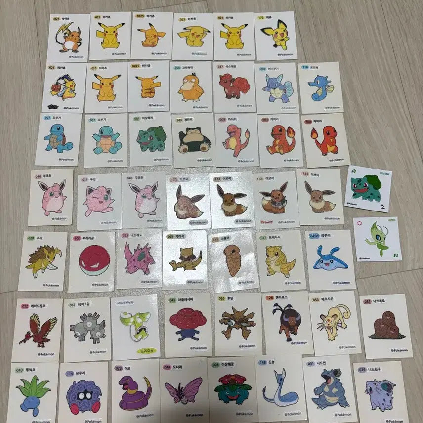 [BUNJANG] Pokemon Stickers Bundle Set / 포켓몬 띠부씰 일괄