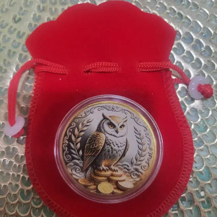 [BUNJANG] Owl and Moon Commemorative Coin / 부엉이 달 코인 기념품