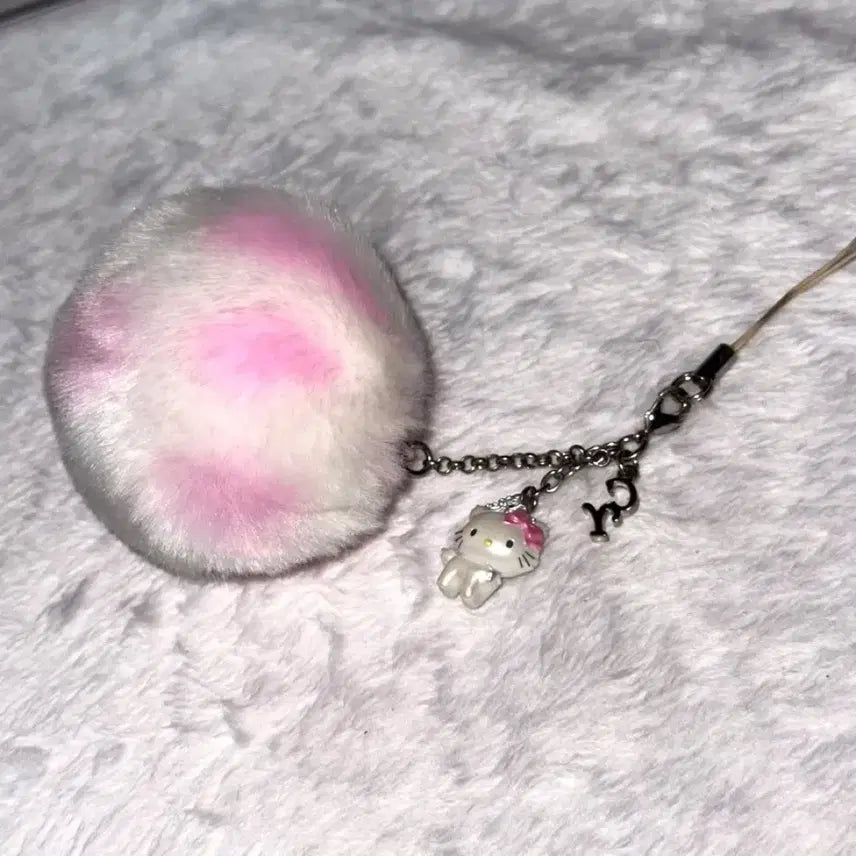 [BUNJANG] Sanrio Cinnamoroll Pink Leopard Crown Strap Charm Authentic / 챠미키티 핑크호피퍼 왕관 스트랩 정품 산리오 고전 문구