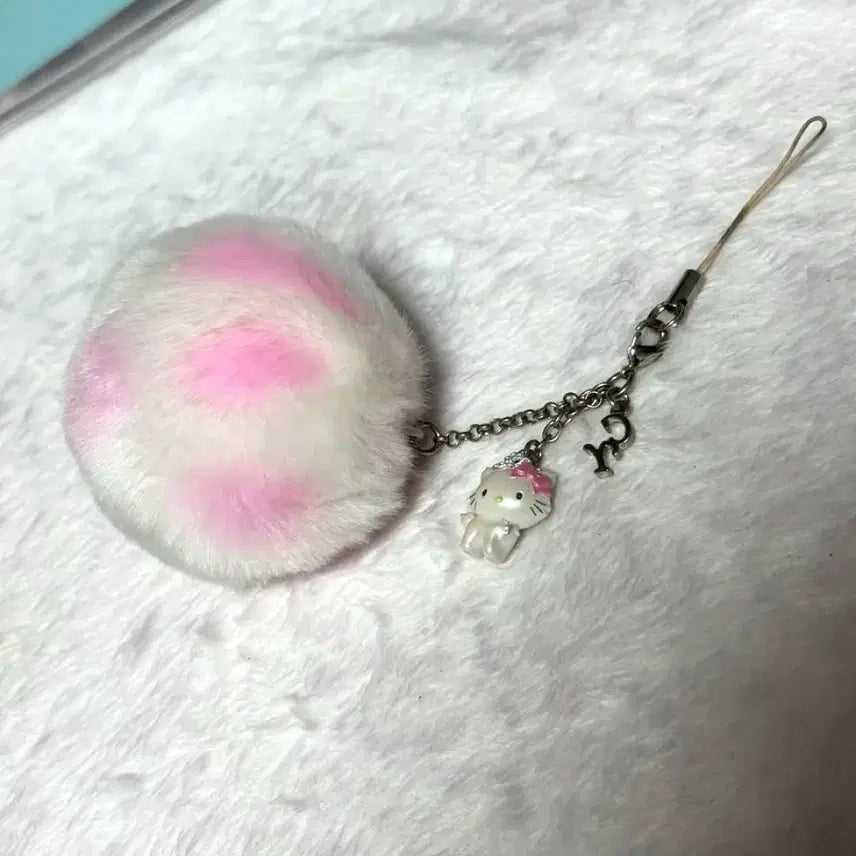 [BUNJANG] Sanrio Cinnamoroll Pink Leopard Crown Strap Charm Authentic / 챠미키티 핑크호피퍼 왕관 스트랩 정품 산리오 고전 문구