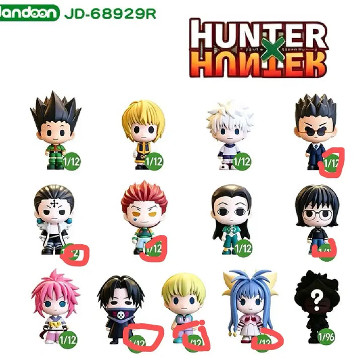 [BUNJANG] Hunter x Hunter Rice Ball Figure Set / 헌터헌터 쌀알 피규어 7종 일괄