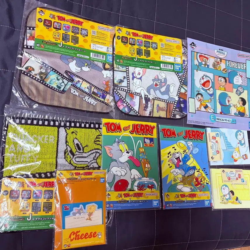 [BUNJANG] Tom &amp; Jerry &amp; Doraemon Ichiban Kuji Goods Bundle Set (9 Types) / 미개봉)톰과제리&amp;도라에몽 제일복권 굿즈 9종 일괄판매