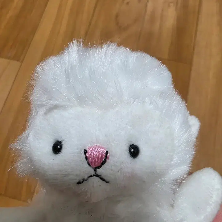 [BUNJANG] White Cat Character Plush Keychain / 흰색 고양이 캐릭터 봉제인형 키링
