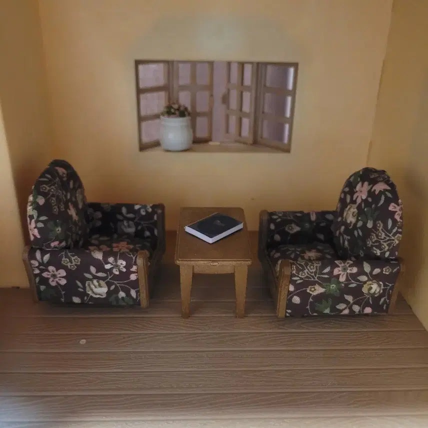 [BUNJANG] Sylvanian Families Old Sofa Set Miniature Sofa / 실바니안 올드 소파 세트 미니어처 소파